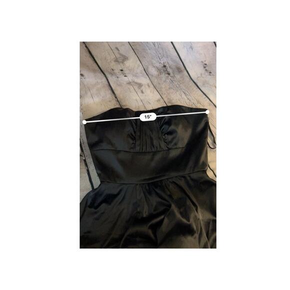 WHITE HOUSE BLACK MARKET Strapless Satin Fit & Flare Formal Dress Black Size 4 - Picture 5 of 8
